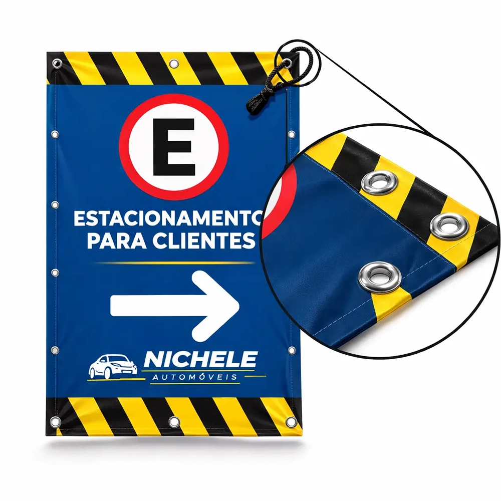 Lona com Ilhós Lona com Ilhós em Belém — Comunicação Visual na Gráfica Tip